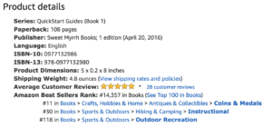 Amazon ranking status for Metal Detecting for Beginners