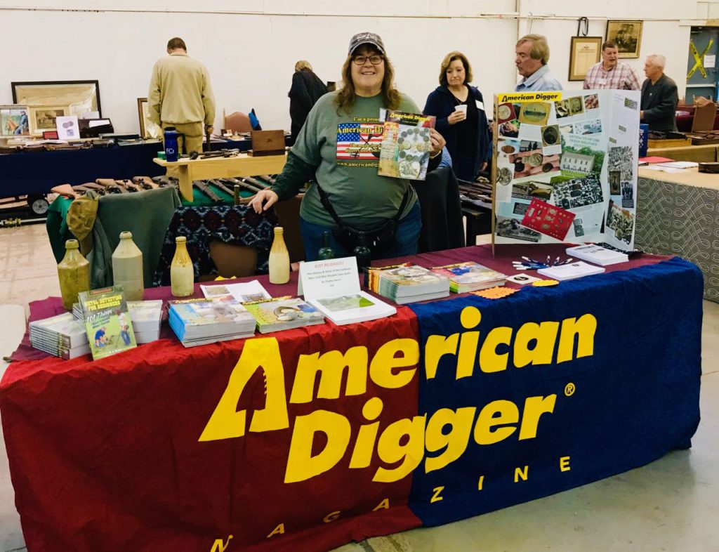 Author Mary Shafer at the 2018 Civil War and Militaria Show in Gettysburg, PA